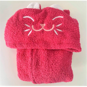 Халат за баня за деца – като РОЗОВО КОТЕ